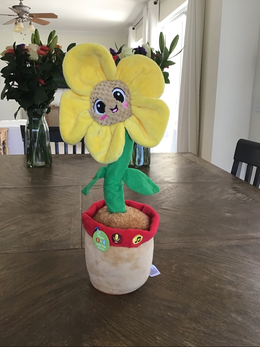 Spark Create Imagine Learning Bilingual Talking and Dancing Plush Sunflower.